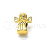 Dije Love Link 05.179.0036 Oro Laminado, Diseño de Angel, Pulido, Tono Dorado
