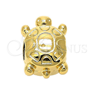 Dije Love Link 05.179.0002 Oro Laminado, Diseño de Tortuga, Pulido, Tono Dorado