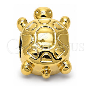 Dije Love Link 05.179.0002 Oro Laminado, Diseño de Tortuga, Pulido, Tono Dorado
