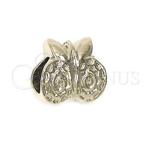 Dije Love Link 05.179.0003 Oro Laminado, con Blanca Cristal, Pulido, Tono Dorado