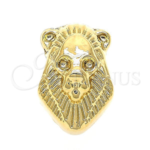 Dije Love Link 05.179.0004 Oro Laminado, Diseño de Osito, Pulido, Tono Dorado