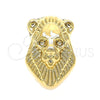 Dije Love Link 05.179.0004 Oro Laminado, Diseño de Osito, Pulido, Tono Dorado