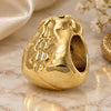 Dije Love Link 05.179.0045 Oro Laminado, Diseño de Dinero, Pulido, Tono Dorado