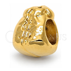 Dije Love Link 05.179.0045 Oro Laminado, Diseño de Dinero, Pulido, Tono Dorado