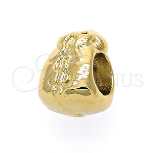 Dije Love Link 05.179.0045 Oro Laminado, Diseño de Dinero, Pulido, Tono Dorado