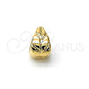 Dije Love Link 05.179.0047 Oro Laminado, Diseño de Oja, Pulido, Tono Dorado
