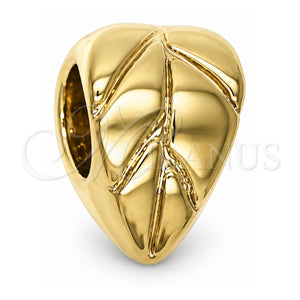Dije Love Link 05.179.0047 Oro Laminado, Diseño de Oja, Pulido, Tono Dorado