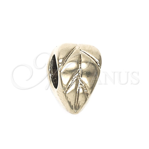 Dije Love Link 05.179.0047 Oro Laminado, Diseño de Oja, Pulido, Tono Dorado