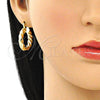 Argolla Pequeña 02.170.0030.25 Oro Laminado, Diseño de Torcido, Pulido, Tono Dorado
