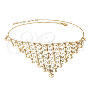 Gargantilla Elegante 04.105.0003 Oro Laminado, Diseño de Gota, Pulido, Tono Dorado (18 Inches Length)