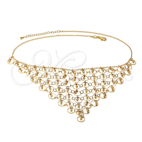 Gargantilla Elegante 04.105.0003 Oro Laminado, Diseño de Gota, Pulido, Tono Dorado (18 Inches Length)