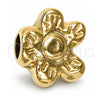 Dije Love Link 05.179.0026 Oro Laminado, Diseño de Flor, Pulido, Tono Dorado