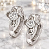 Argolla Huggie 02.176.0025 Plata Rodinada, con Zirconia Cubica Blanca, Pulido, Rodinado