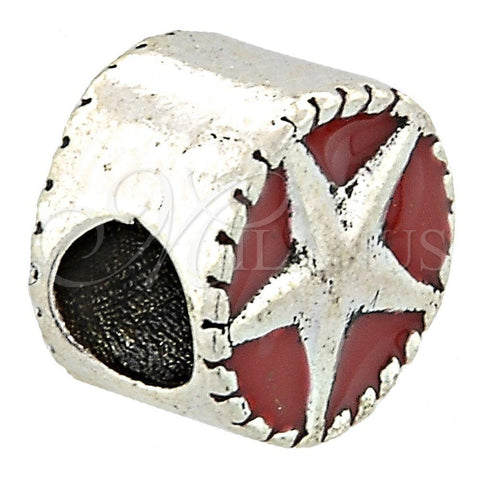 Dije Love Link 05.184.0015 Plata Rodinada, Diseño de Estrella, Esmaltado, Rodinado