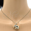 Dije Elegante 05.178.0003 Oro Laminado, Diseño de Elefante, Pulido, Tono Dorado
