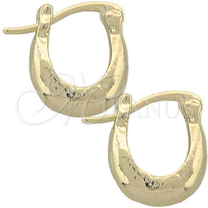 Argola de Niño 02.164.0016 Oro Laminado, Diamantado, Tono Dorado