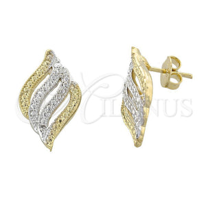 Arete Dormilona 02.55.0002 *PROMO* Oro Laminado, Mate, Dos Tonos