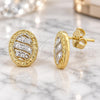 Arete Dormilona 02.55.0004 *PROMO* Oro Laminado, Diamantado, Dos Tonos