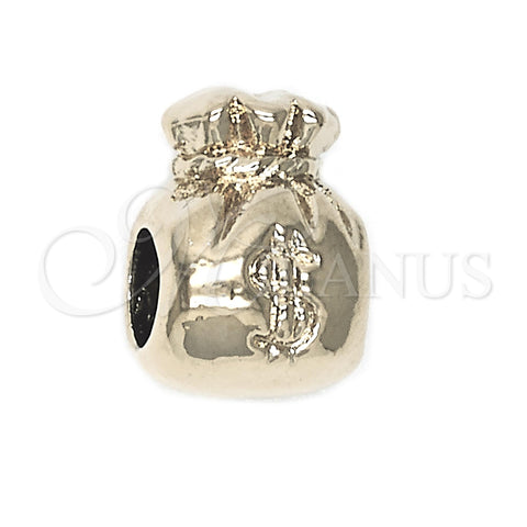 Dije Love Link 05.179.0039 Oro Laminado, Diseño de Dinero, Pulido, Tono Dorado