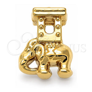 Dije Love Link 05.179.0023 Oro Laminado, Diseño de Elefante, Pulido, Tono Dorado
