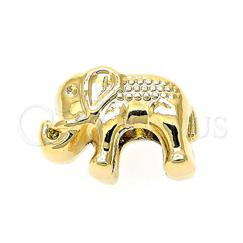 Dije Love Link 05.179.0041 Oro Laminado, Diseño de Elefante, Pulido, Tono Dorado