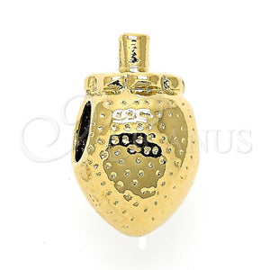Dije Love Link 05.179.0031 Oro Laminado, Diseño de Perro, Pulido, Tono Dorado