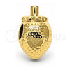 Dije Love Link 05.179.0031 Oro Laminado, Diseño de Perro, Pulido, Tono Dorado