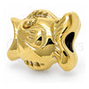 Dije Love Link 05.179.0010 Oro Laminado, Diseño de Pescado, Pulido, Tono Dorado