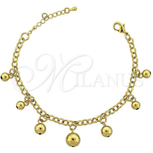 Pulsera Elegante 03.118.0005 Oro Laminado, Pulido, Tono Dorado (7 Inches Length)