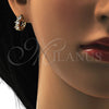 Argolla Huggie 02.156.0138.15 Oro Laminado, con Blanca Zirconia Cubica, Pulido, Tono Dorado