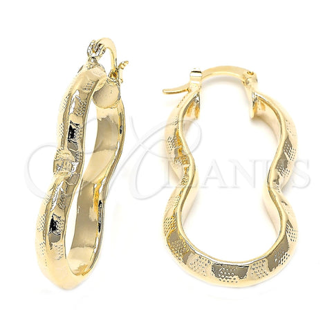 Argolla Mediana 5.136.043.1 Oro Laminado, Diamantado, Tono Dorado