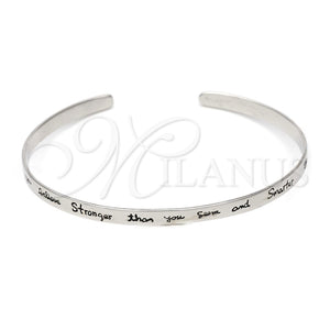 Aro Individual 07.174.0002 Plata Rodinada, Diseño de Amor, Pulido, Tono Plateado (07 MM Thickness, One size fits all)