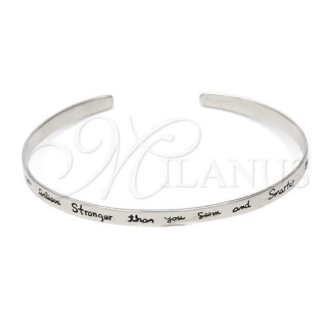 Aro Individual 07.174.0002 Plata Rodinada, Diseño de Amor, Pulido, Tono Plateado (Grosor 07 MM, Talla Unica)