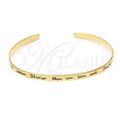 Aro Individual 07.174.0002.1 Plata Rodinada, Diseño de Amor, Pulido, Tono Dorado (Grosor 06 MM, Talla Unica)