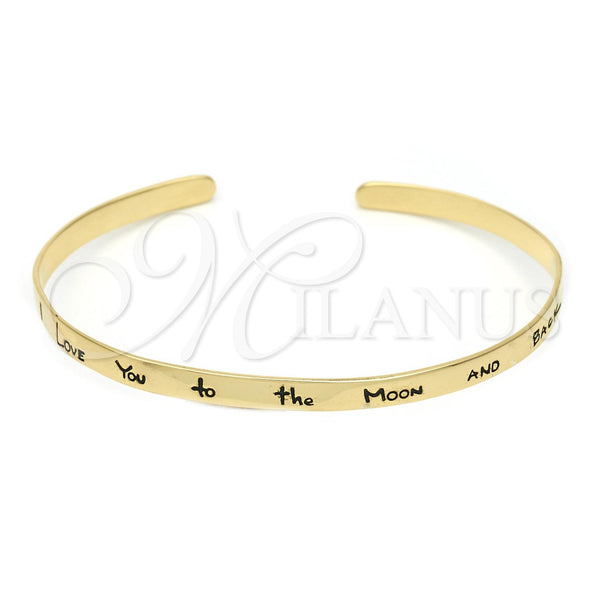 Aro Individual 07.174.0003.1 Plata Rodinada, Diseño de Amor, Pulido, Tono Dorado (06 MM Thickness, One size fits all)