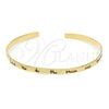 Aro Individual 07.174.0003.1 Plata Rodinada, Diseño de Amor, Pulido, Tono Dorado (Grosor 06 MM, Talla Unica)