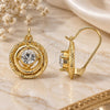Arete Gancho Frances 02.164.0031 Oro Laminado, con Zirconia Cubica Blanca, Diamantado, Tono Dorado