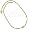Collares con Dije 04.63.0005 Oro Laminado, Diseño de Flor y Cola de Raton, con Blanca Cristal, Pulido, Tono Dorado (03 MM Thickness, 18 Inches Length)