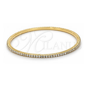 Aro Individual 07.97.0049 Oro Laminado, con Zirconia Cubica Blanca, Pulido, Tono Dorado (Grosor 03 MM, Talla 5 (2,50 de Diámetro))