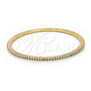 Aro Individual 07.97.0049 Oro Laminado, con Zirconia Cubica Blanca, Pulido, Tono Dorado (Grosor 03 MM, Talla 5 (2,50 de Diámetro))
