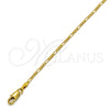 Gargantilla Basica 5.222.019.30 Oro Laminado, Diseño de Figaro, Pulido, Tono Dorado (0.50 Gauge, 02 MM Thickness, 30 Inches Length)