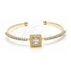 Aro Individual 07.97.0057 Oro Laminado, con Micro Pave Blanca y Zirconia Cubica Blanca, Pulido, Tono Dorado (Grosor 03 MM, Talla Unica)
