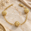 Pulsera Elegante 03.63.1173.07 Oro Laminado, Diseño de Bola, Cepillado, Tono Dorado (7 Pulgadas de Largo)