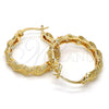 Argolla Mediana 02.155.0059.1.30 Oro Laminado, con Blanca Cristal, Diamantado, Tono Dorado
