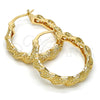 Argolla Mediana 02.155.0059.1.30 Oro Laminado, con Blanca Cristal, Diamantado, Tono Dorado