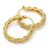 Argolla Mediana 02.155.0059.1.30 Oro Laminado, con Blanca Cristal, Diamantado, Tono Dorado