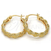 Argolla Mediana 02.155.0059.1.30 Oro Laminado, con Blanca Cristal, Diamantado, Tono Dorado