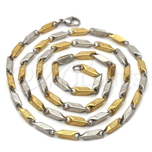 Gargantilla Basica 04.113.0061.30 Acero Inoxidable, Diamantado, Dos Tonos (30 Inches Length)