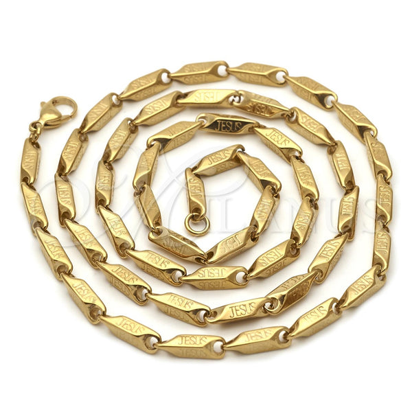 Gargantilla Basica 04.113.0066.30 Acero Inoxidable, Diamantado, Dos Tonos (30 Inches Length)