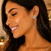 Arete Dormilona 02.174.0008 Plata Rodinada, con Micro Pave Blanca, Pulido, Rodinado